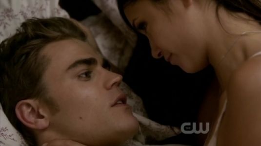elena and stefan in bed